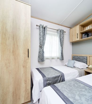Carnaby Silverdale, twin bedroom at Brokerswood