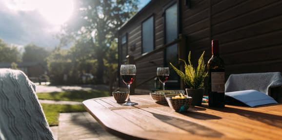 Brokerswood Table With Wine And Nibbles