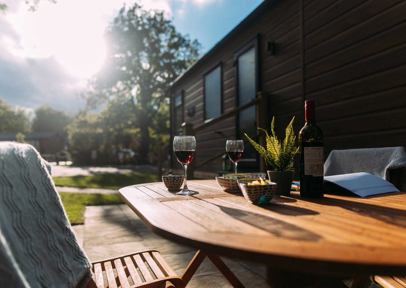 Brokerswood Table With Wine And Nibbles