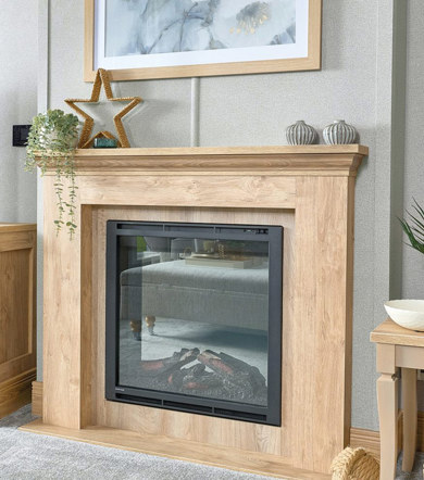 Finlake, ABI Harrogate, fireplace at Finlake