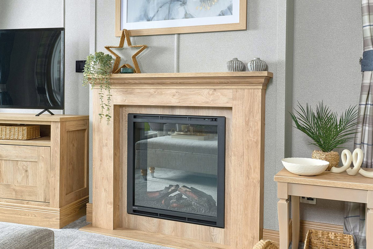 Finlake, ABI Harrogate, fireplace at Finlake