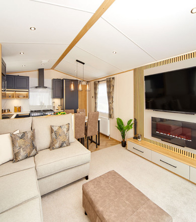 Carnaby Chantry, lounge with tv at Crugan