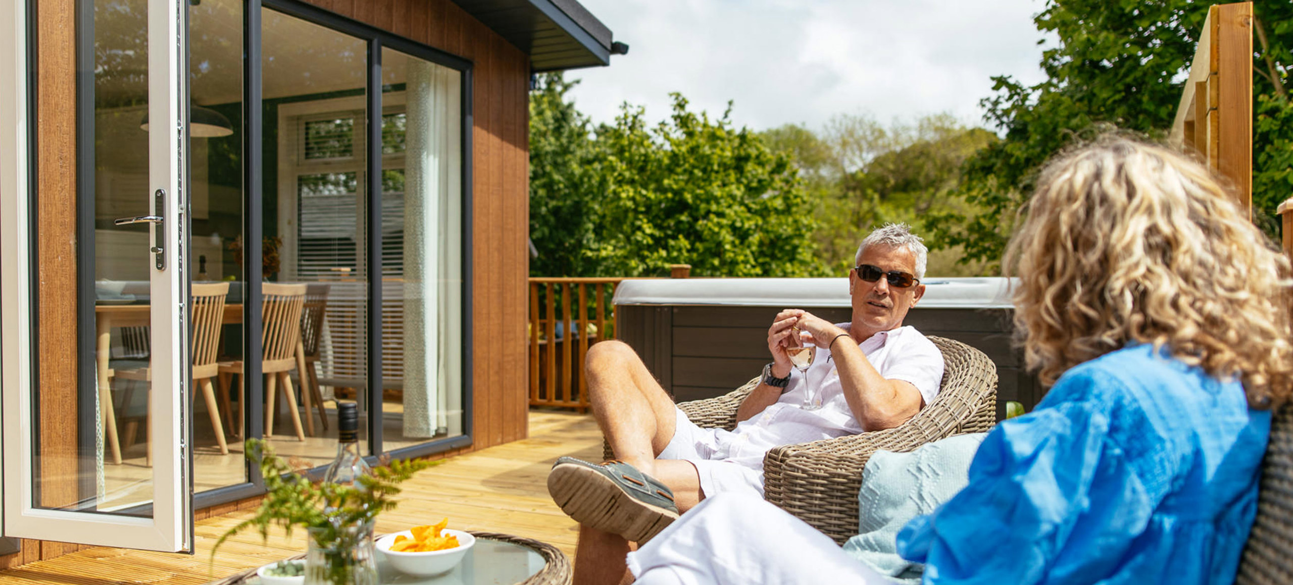 Finlake Couple Sat In The Sunshine