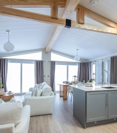 Wessex Contemporary open plan living space at The Warren