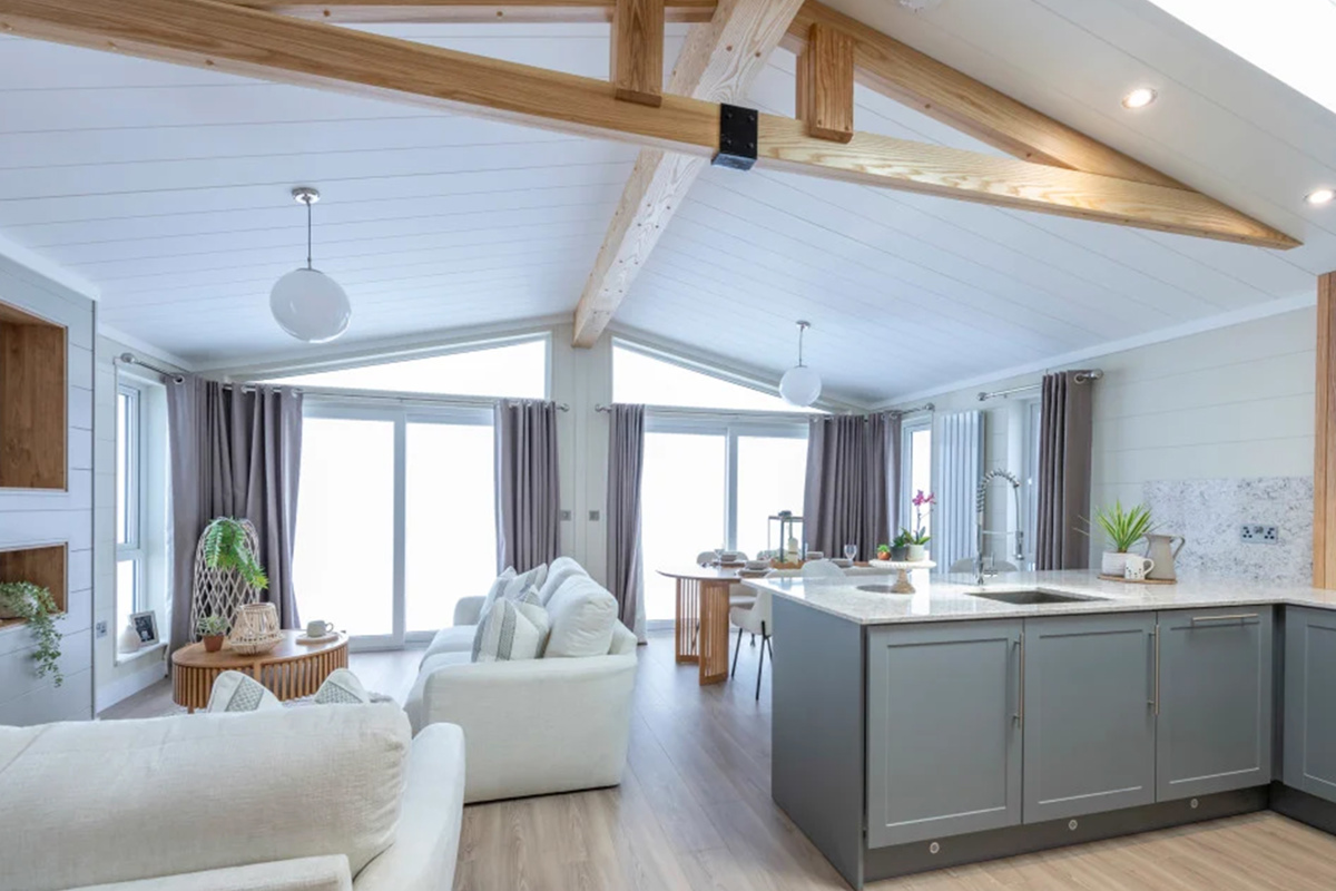 Wessex Contemporary open plan living space at The Warren