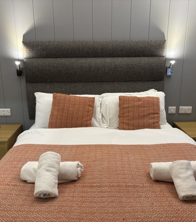Prestige Dovecote, master bedroom at Brokerswood
