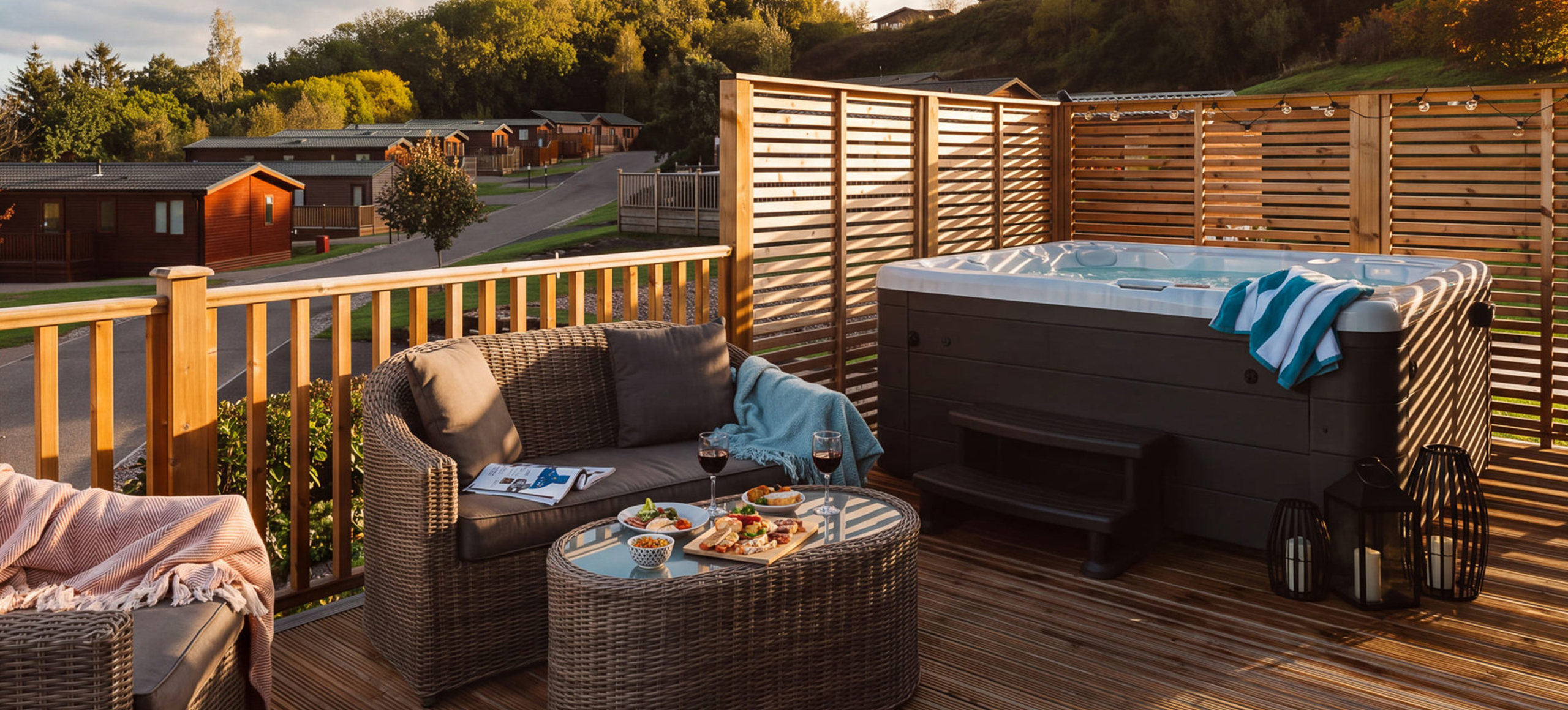 Finlake Autumn Dusk Lodge And Hot Tub