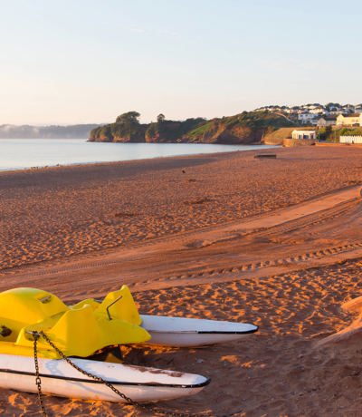 Evening photgraph of Goodrington Beach near Devon Hills Holiday Homes