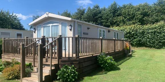 Swift Chamonix, exterior with stairs at Dartmoor