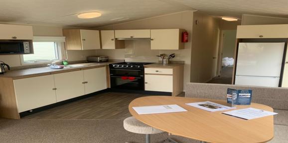 Willerby Aurora, kitchen at Dartmoor View