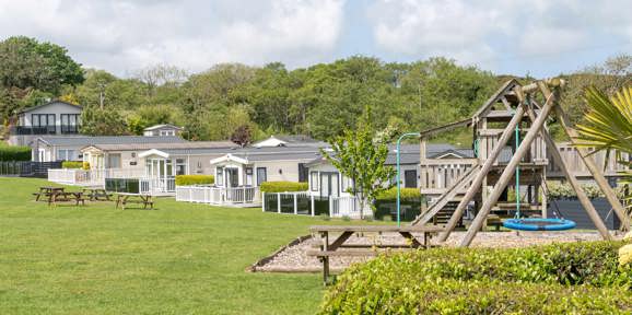 Crugan Caravans In Field With Park