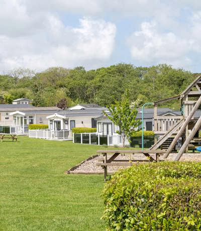 Crugan Caravans In Field With Park