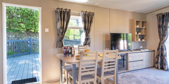 Carnaby Ashdale, open front door and dining room at Praa Sands