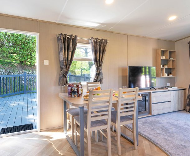 Carnaby Ashdale, open front door and dining room at Praa Sands