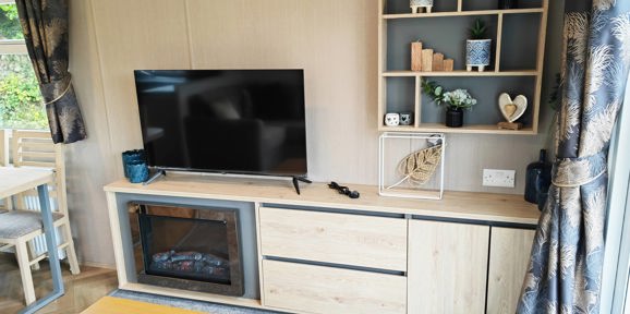 Carnaby Ashdale, fireplace and unit at Praa Sands