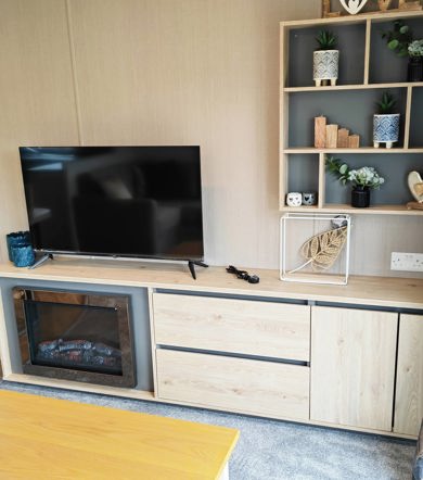 Carnaby Ashdale, fireplace and unit at Praa Sands