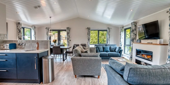 Oakgrove Elm, open plan living area at Finlake