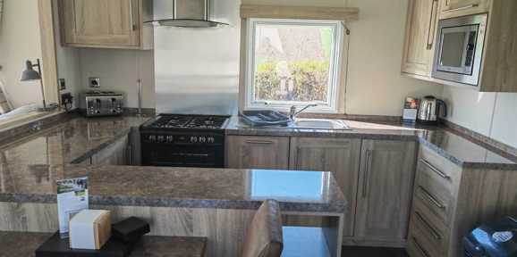 Carnaby Helmsley, kitchen at Praa Sands