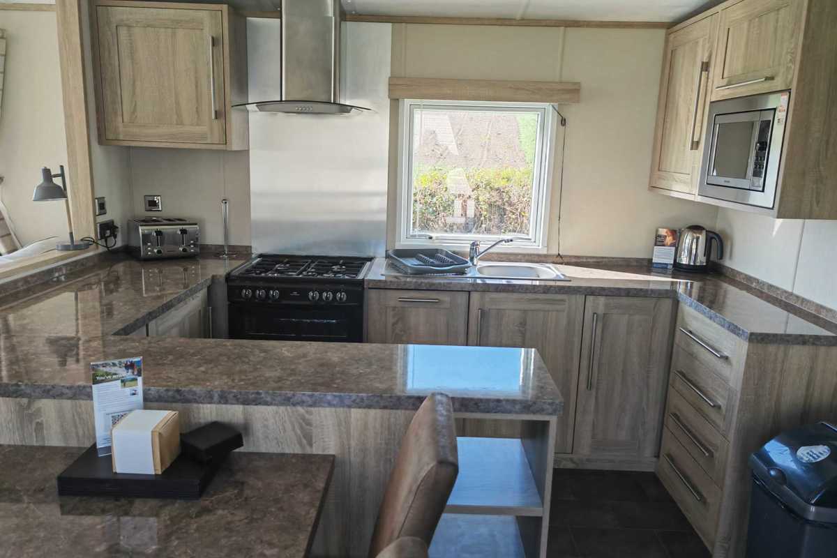 Carnaby Helmsley, kitchen at Praa Sands