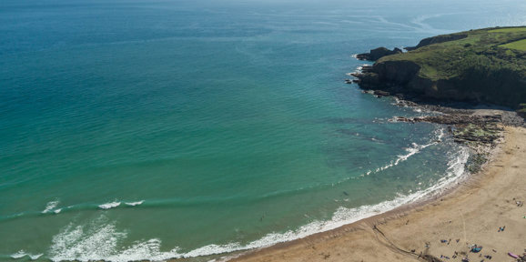 Praa Sands Overview Aerial View Of Beach