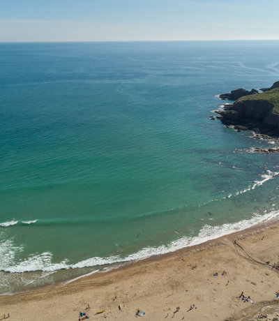 Praa Sands Overview Aerial View Of Beach