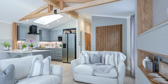 Wessex Contemporary living area at The Warren,  
