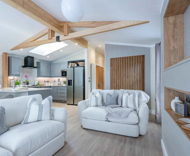 Wessex Contemporary living area at The Warren,  