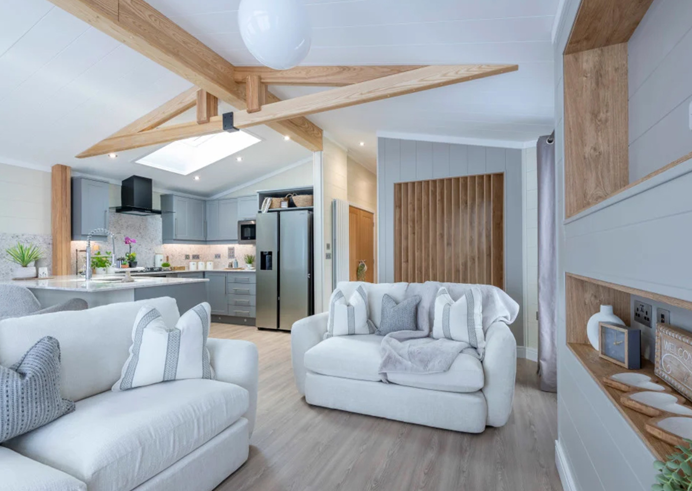 Wessex Contemporary living area at The Warren,