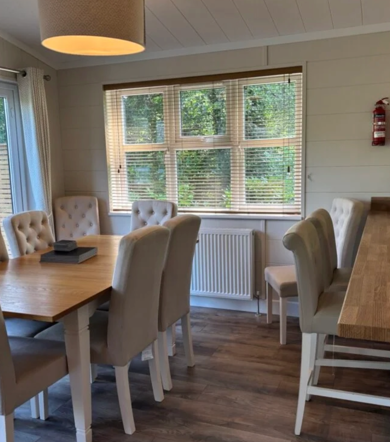 Wessex Classic, dining area at Brokerswood