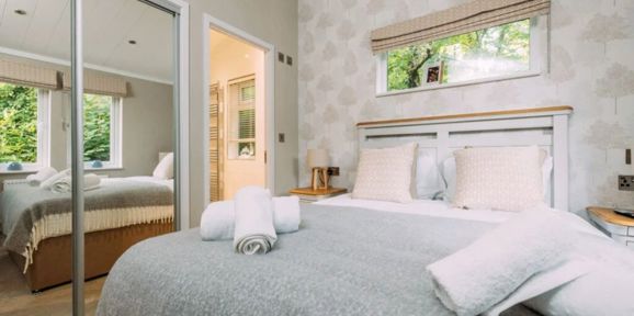 Wessex Contemporary, master bedroom at Brokerswood