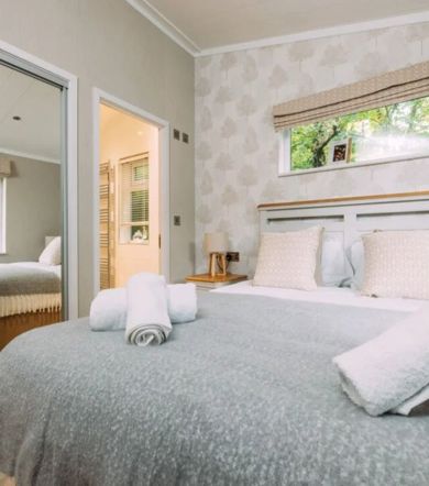 Wessex Contemporary, master bedroom at Brokerswood