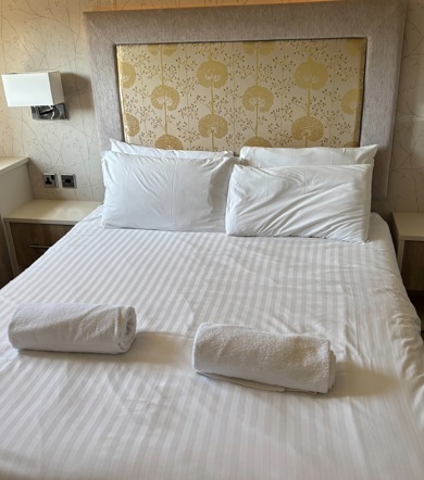Carnaby Helmsley Lodge, master bedroom at Finlake