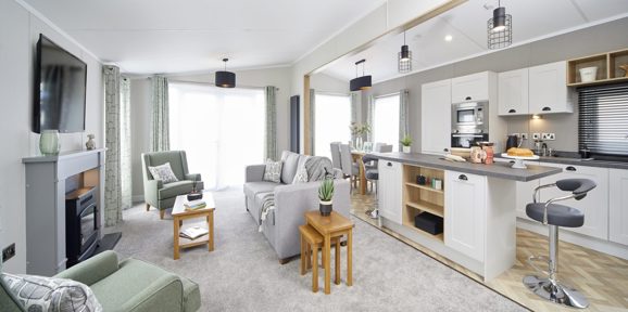 Praa Sands, Sunseeker Sensation, lounge with patio doors