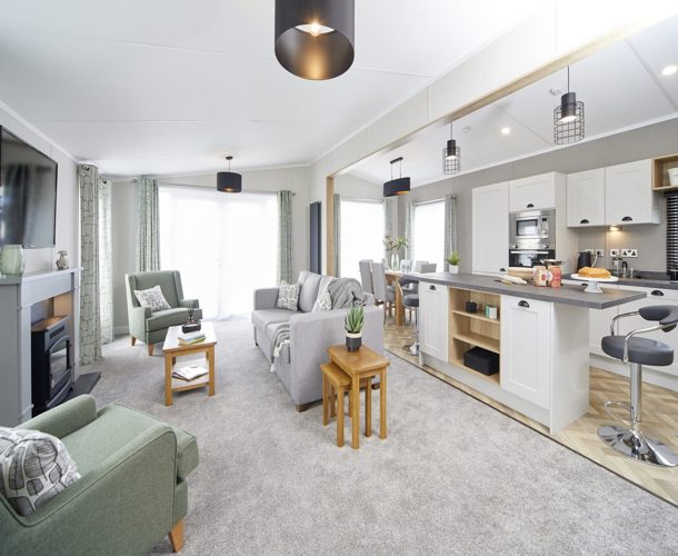 Praa Sands, Sunseeker Sensation, lounge with patio doors