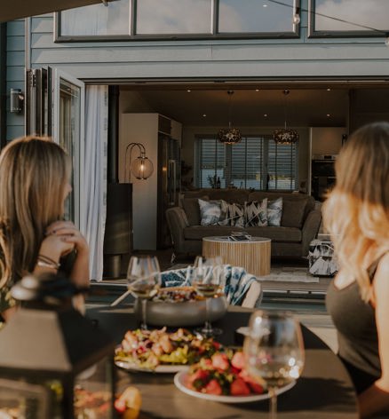 The Warren Ladies Looking Into Lodge