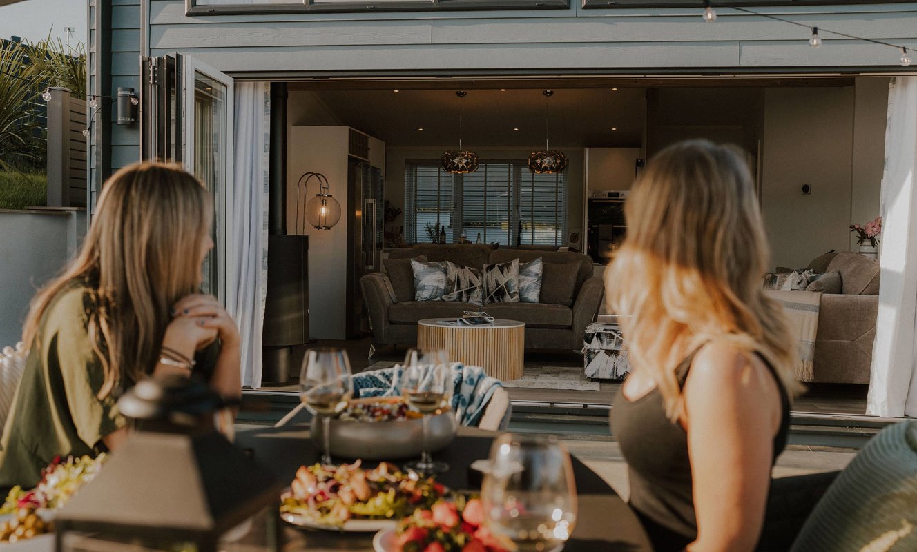 The Warren Ladies Looking Into Lodge