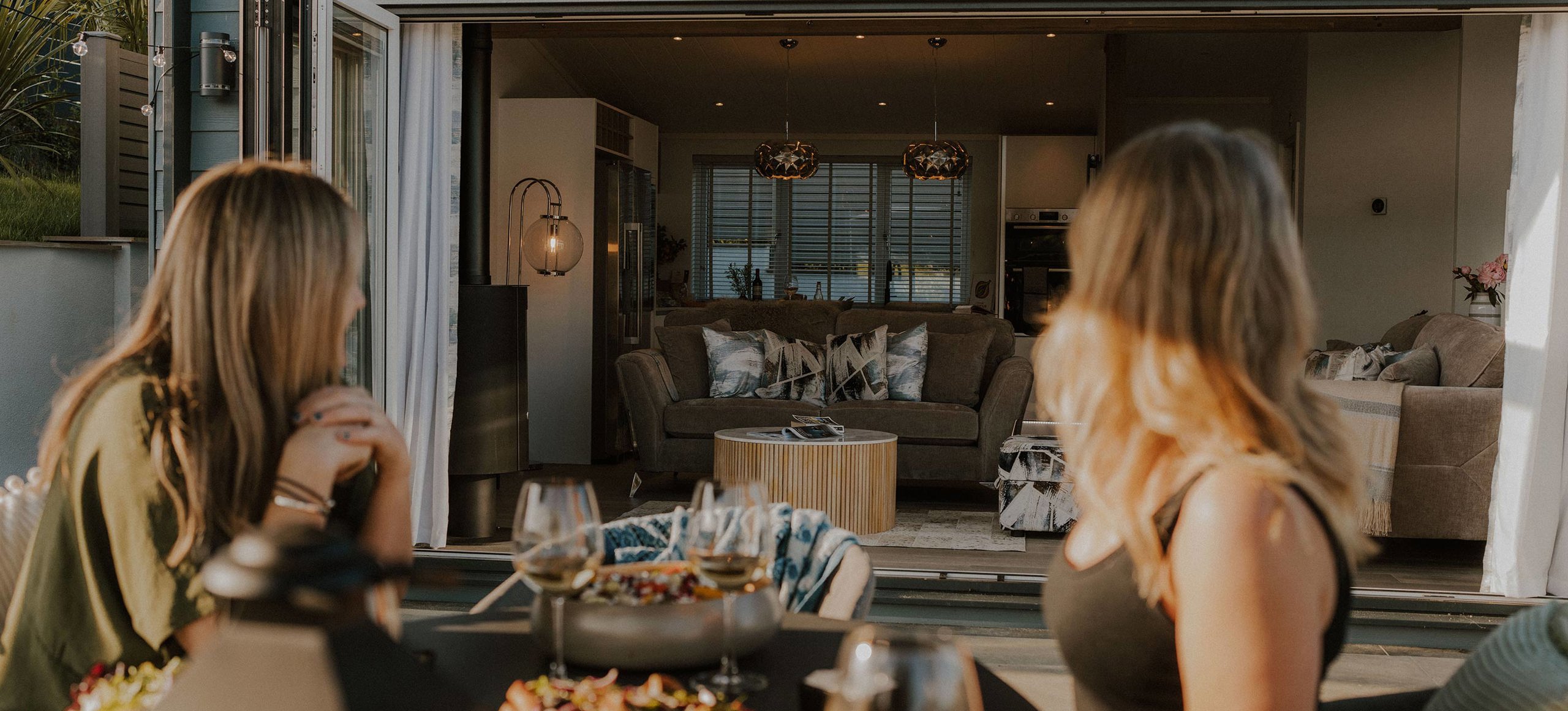 The Warren Ladies Looking Into Lodge