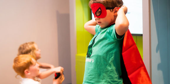 The Warren Kids Dress Up As Super Hero