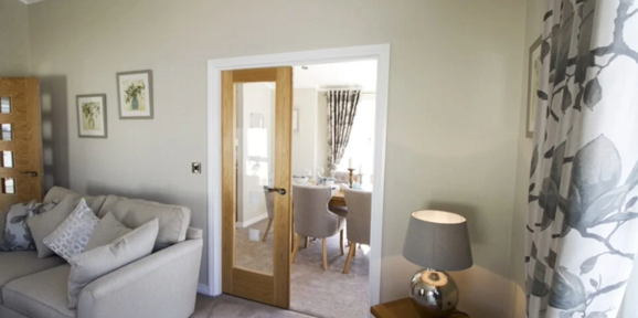 Oakgrove Clarendon, doorway into dining room at Finlake