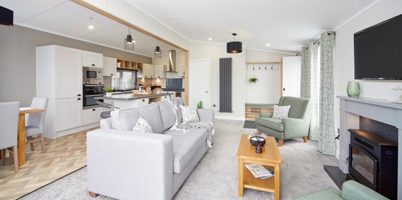 Sunseeker Sensation, sofa in living area at Finlake