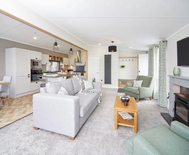 Sunseeker Sensation, sofa in living area at Finlake