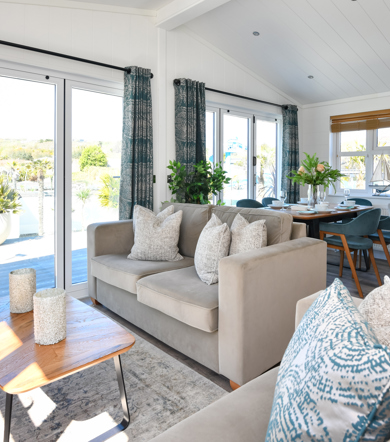 Wessex Dune, living room with sofas The Warren