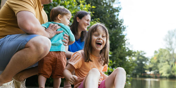 Brokerswood Family By Lake
