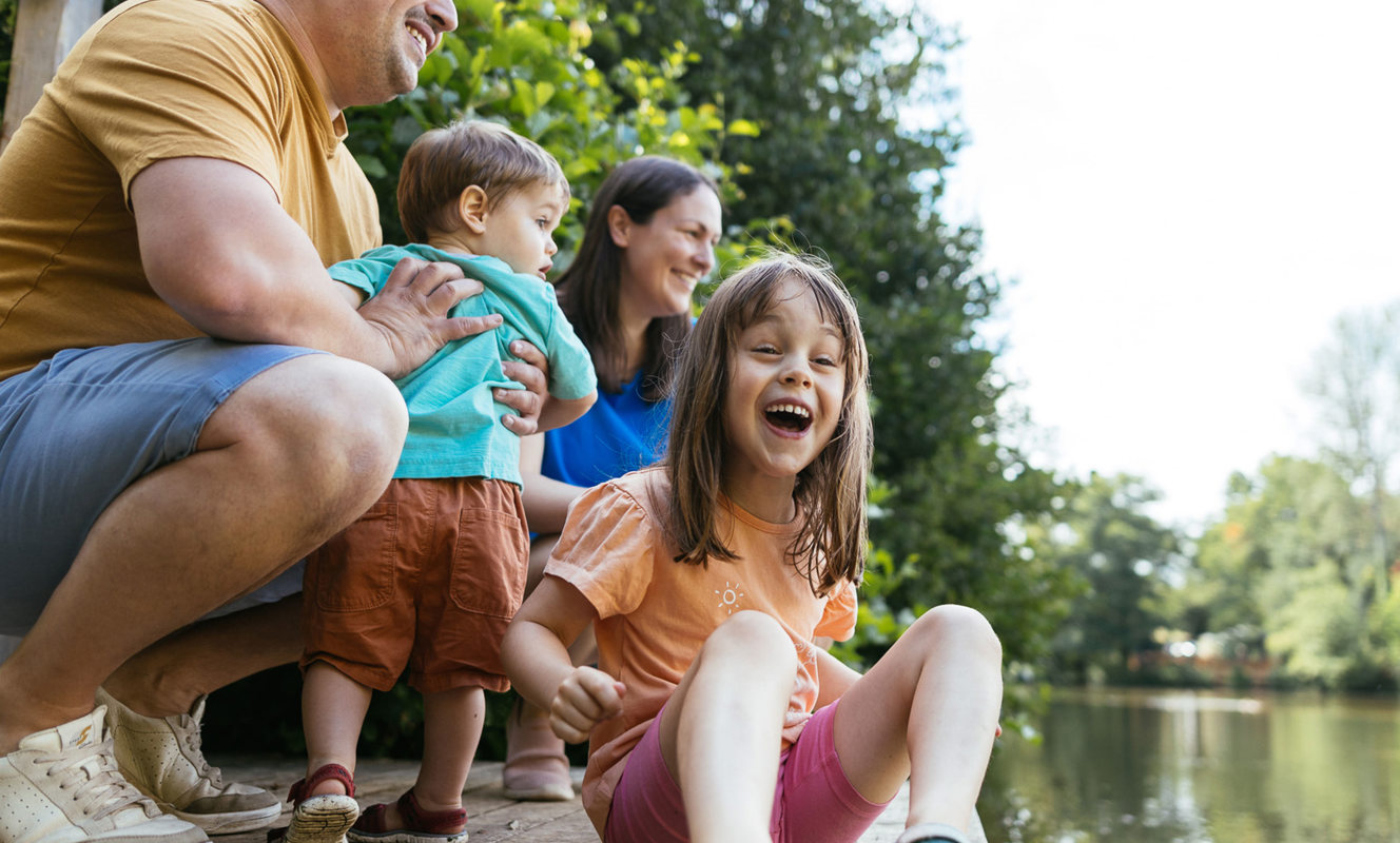 Brokerswood Family By Lake