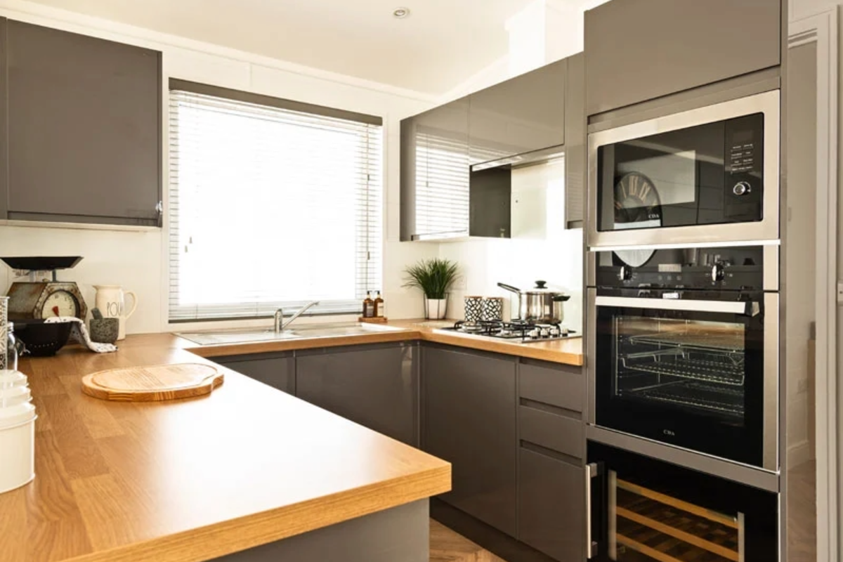 Prestige Dovecote, kitchen at Delamere