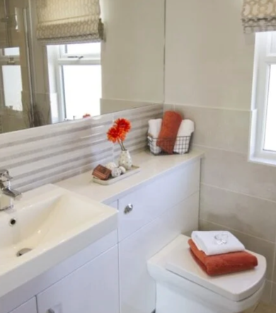 Oakgrove Clarendon, sink in bathroom at Finlake