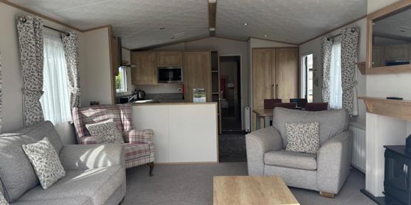 Carnaby Glenmoor Lodge, living room at Dartmoor View