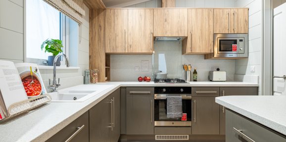 Omar Westfield, kitchen cupboards at Talyfan