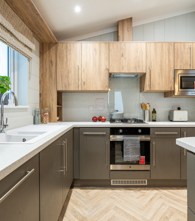 Omar Westfield, kitchen cupboards at Talyfan