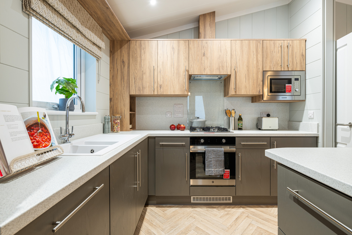 Omar Westfield, kitchen cupboards at Talyfan